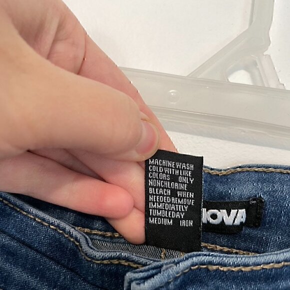 FASHION NOVA Needing Something Jeans Dark Denim Ripped High Waisted Skinny 15 16 - Picture 7 of 12